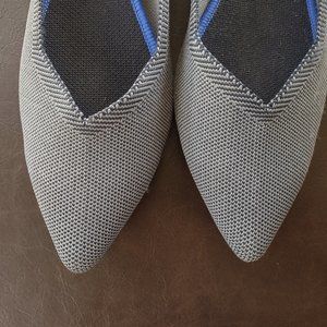 Rothy's Point Flats Cloud Grey Birdseye 10.5